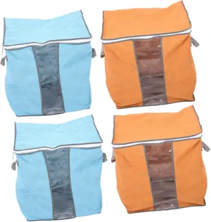 PRETYZOOM Space Saver: 4pcs Storage Pouches for Bedding Quilts Pillows Home Storage