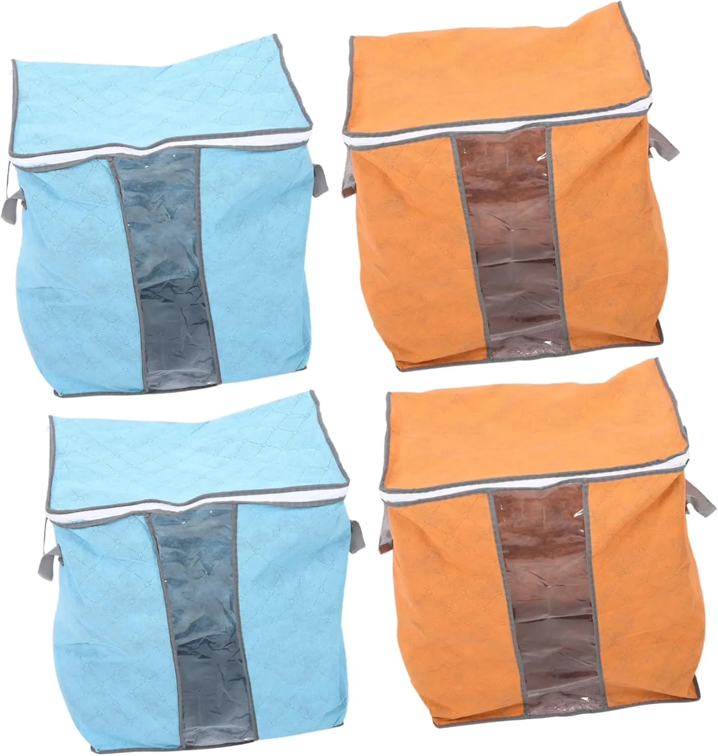 PRETYZOOM Space Saver: 4pcs Storage Pouches for Bedding Quilts Pillows Home Storage