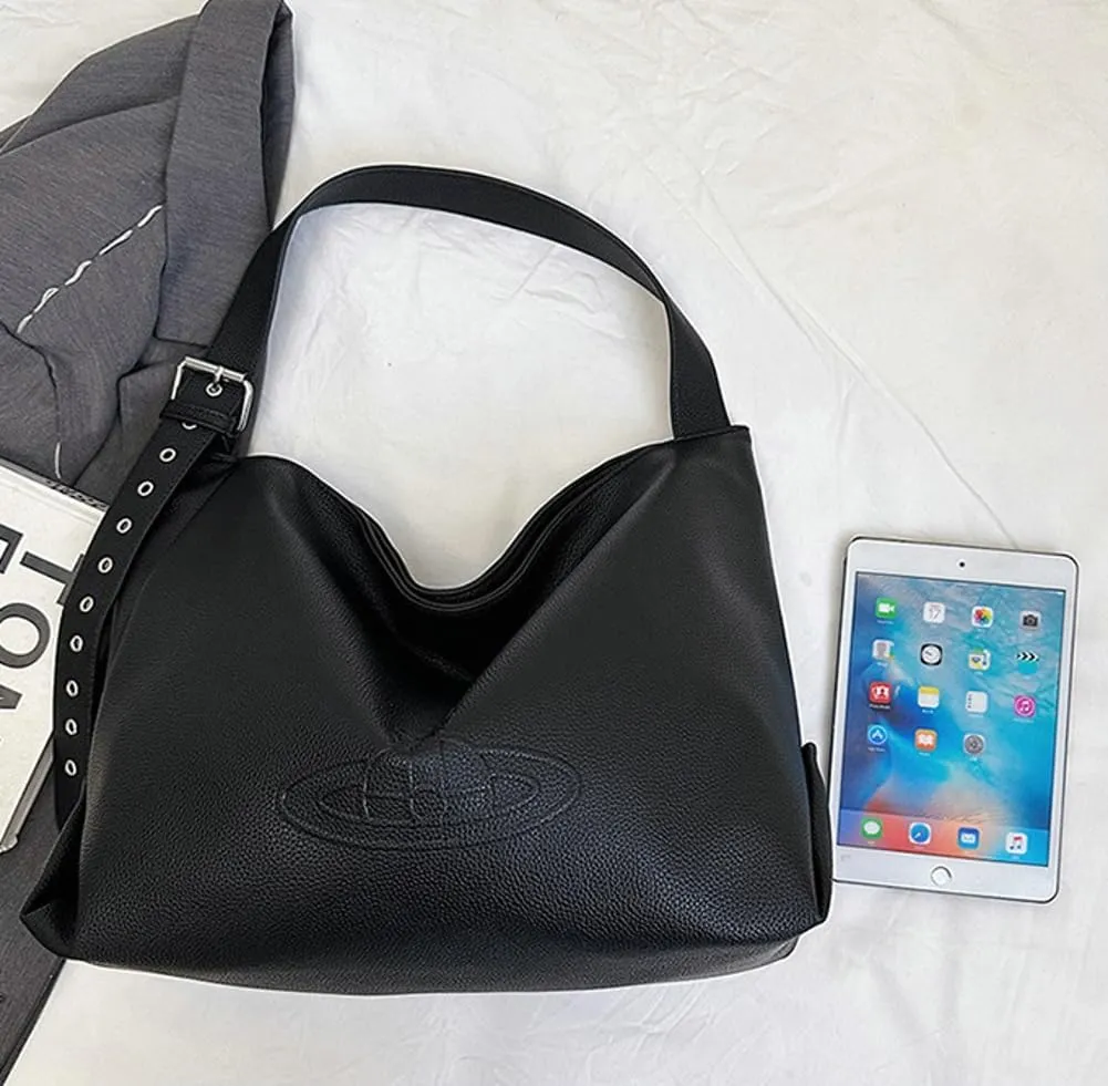 PU Leather Soft Shoulder Bags for Women Slouchy Hobo Purse Crossbody Bag Retro Large Tote Handbags Satchel 2025