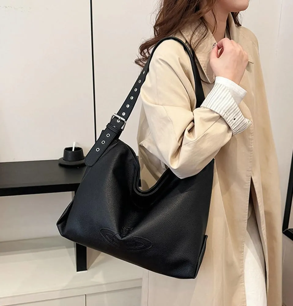 PU Leather Soft Shoulder Bags for Women Slouchy Hobo Purse Crossbody Bag Retro Large Tote Handbags Satchel 2025