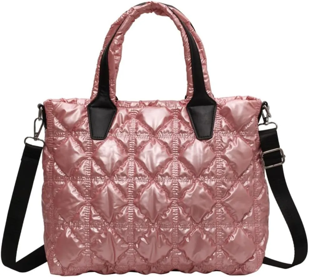 Puffer Purses for Women Quilted Crossbody Bag Puffer Shoulder Bag Puffy Tote Bag Quilted