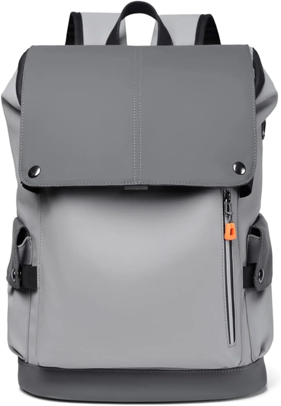 Quality PU Leather Mens Laptop Backpack Large Computer Backpack for Men Business Backpack(Black)