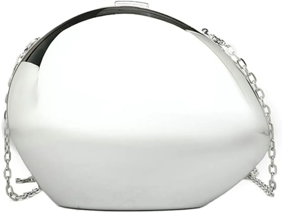 Rungion Womens Acrylic Evening Clutch Irregular Shell Purse Chain Handbag Crossbody Shoulder Bag for Wedding Party 2025