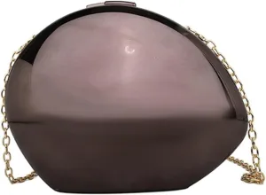 Rungion Womens Acrylic Evening Clutch Irregular Shell Purse Chain Handbag Crossbody Shoulder Bag for Wedding Party 2025