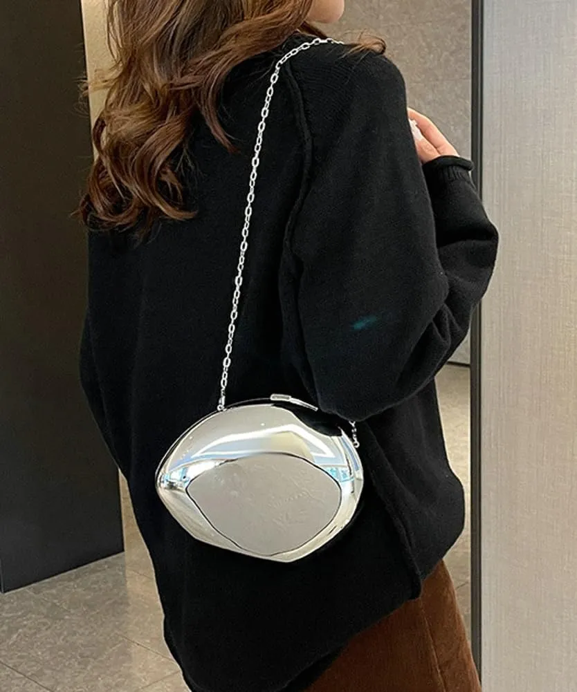 Rungion Womens Acrylic Evening Clutch Irregular Shell Purse Chain Handbag Crossbody Shoulder Bag for Wedding Party 2025