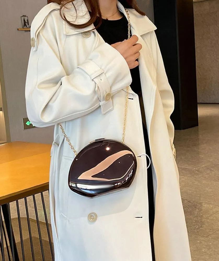 Rungion Womens Acrylic Evening Clutch Irregular Shell Purse Chain Handbag Crossbody Shoulder Bag for Wedding Party 2025