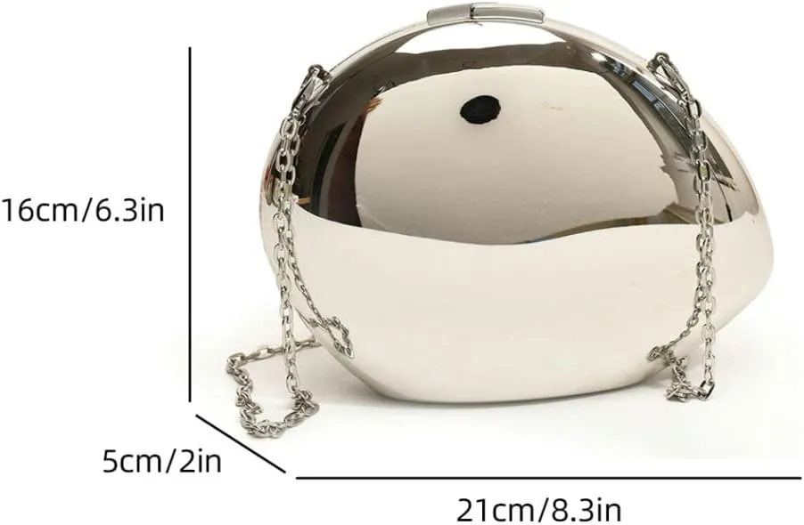 Rungion Womens Acrylic Evening Clutch Irregular Shell Purse Chain Handbag Crossbody Shoulder Bag for Wedding Party 2025