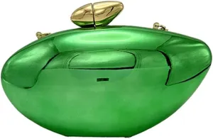 Rungion Womens Acrylic Evening Clutch Irregular Shell Purse Chain Handbag Crossbody Shoulder Bag for Wedding Party Prom