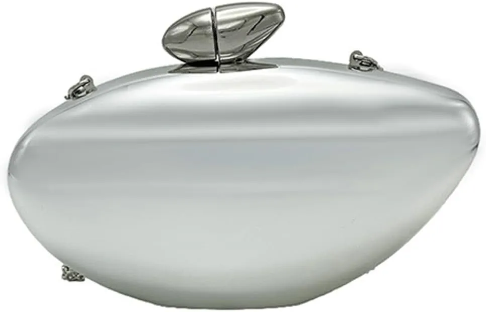 Rungion Womens Acrylic Evening Clutch Irregular Shell Purse Chain Handbag Crossbody Shoulder Bag for Wedding Party Prom