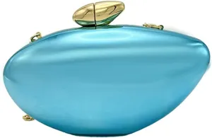 Rungion Womens Acrylic Evening Clutch Irregular Shell Purse Chain Handbag Crossbody Shoulder Bag for Wedding Party Prom