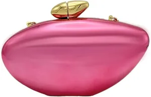 Rungion Womens Acrylic Evening Clutch Irregular Shell Purse Chain Handbag Crossbody Shoulder Bag for Wedding Party Prom