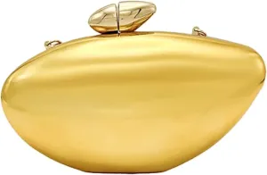 Rungion Womens Acrylic Evening Clutch Irregular Shell Purse Chain Handbag Crossbody Shoulder Bag for Wedding Party Prom