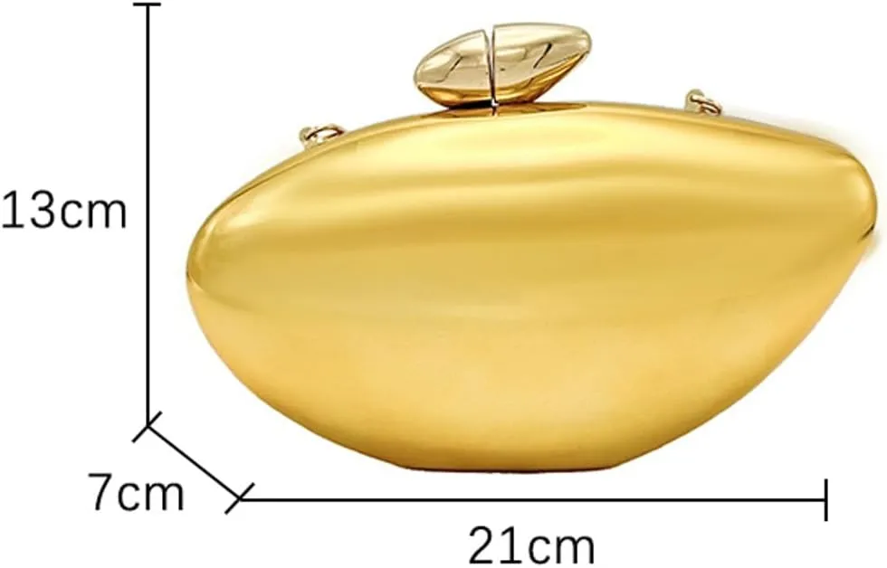 Rungion Womens Acrylic Evening Clutch Irregular Shell Purse Chain Handbag Crossbody Shoulder Bag for Wedding Party Prom