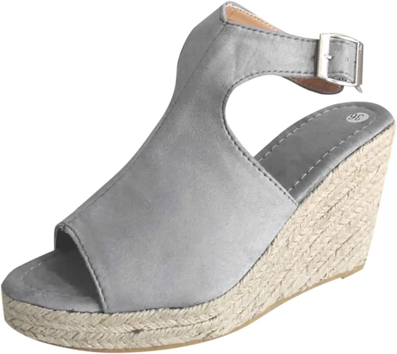 Rvidbe Platform Sandals for Women Sexy Women's Peep Toe Platform Sandals Summer Casual Ankle Buckle Wedge Sandals Shoes