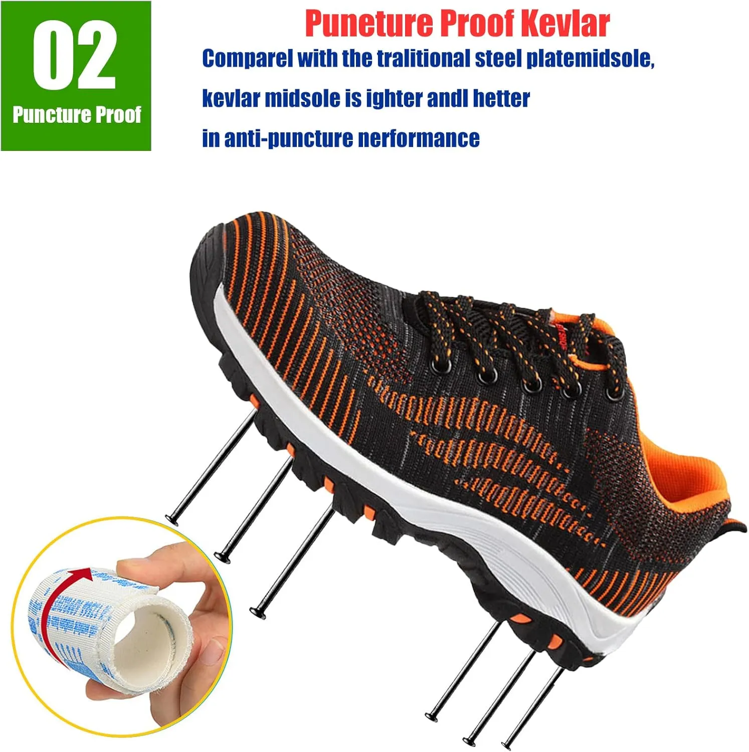 Safety Composite Toe Working Boots,Perfect for Industrial and Construction site, Slippery KitchenManufacture and Warehouse use,