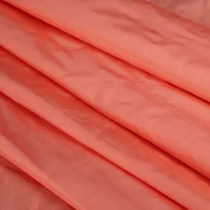 Salmon & White Silk Lutestring- $20.00 yd.