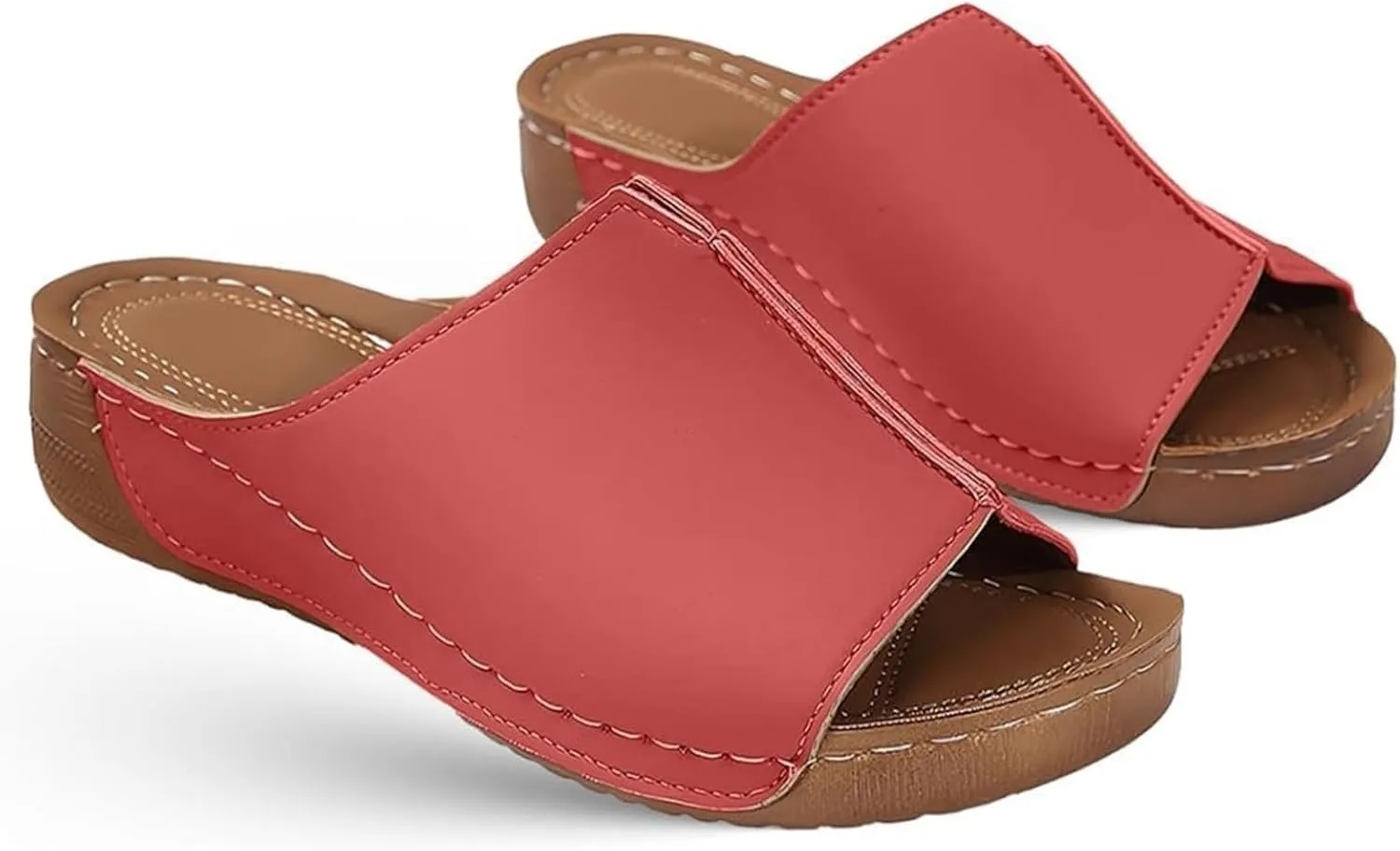 Sandals Women Comfortable Dressy Wedge Sandals Orthopedic Slippers Slip On Casual Summer Walking Beach Orthotic Flip Flops