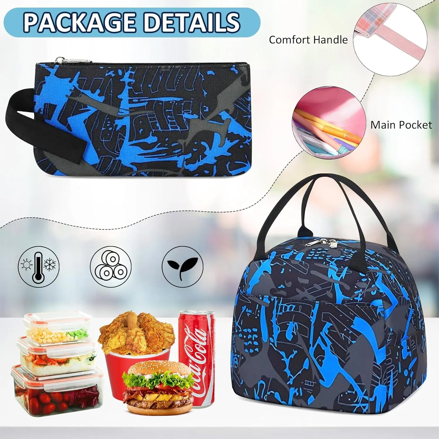 School Backpack for Boys - 4pcs Gamer Boys Backpack with Lunch Box Set for Kids Teens Elementary Middle High School - 18" Large Capacity School Bookbag with Multiple Pockets
