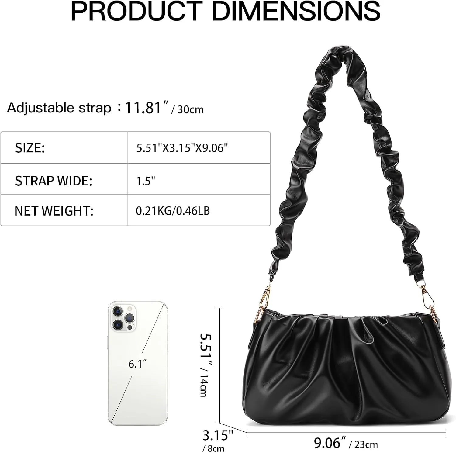 SENDEFN Shoulder Bags for Women Soft Small Clutch Ppurse Crossbody Purses for Women Trendy Hobo Tote Handbag for Ladies