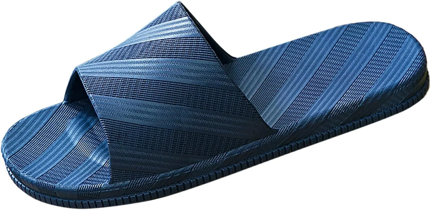 Shower Slippers for Men Slippers Men Non Slip House Indoor Outdoor Shower Shoes for College Dorm Room Sauna Open Toe Shoes Bathroom Sandals Slides