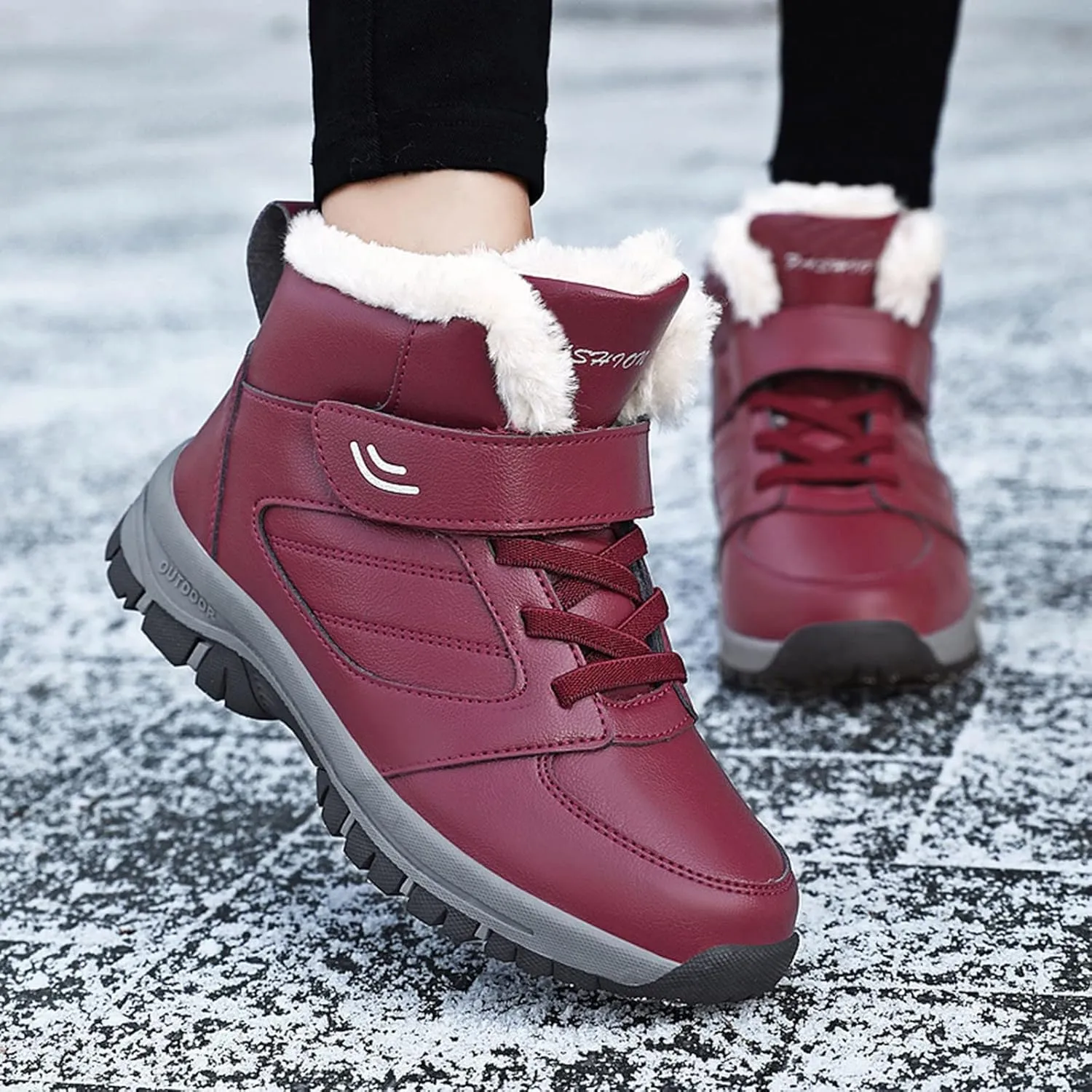 Snow Boot for Women Size 6 Womens Snow Boot 8.5 Wide Women's Snow Boots Ankle Womens Waterproof Insulated Boots Womens Low Hiking Boots Waterproof Lightweight