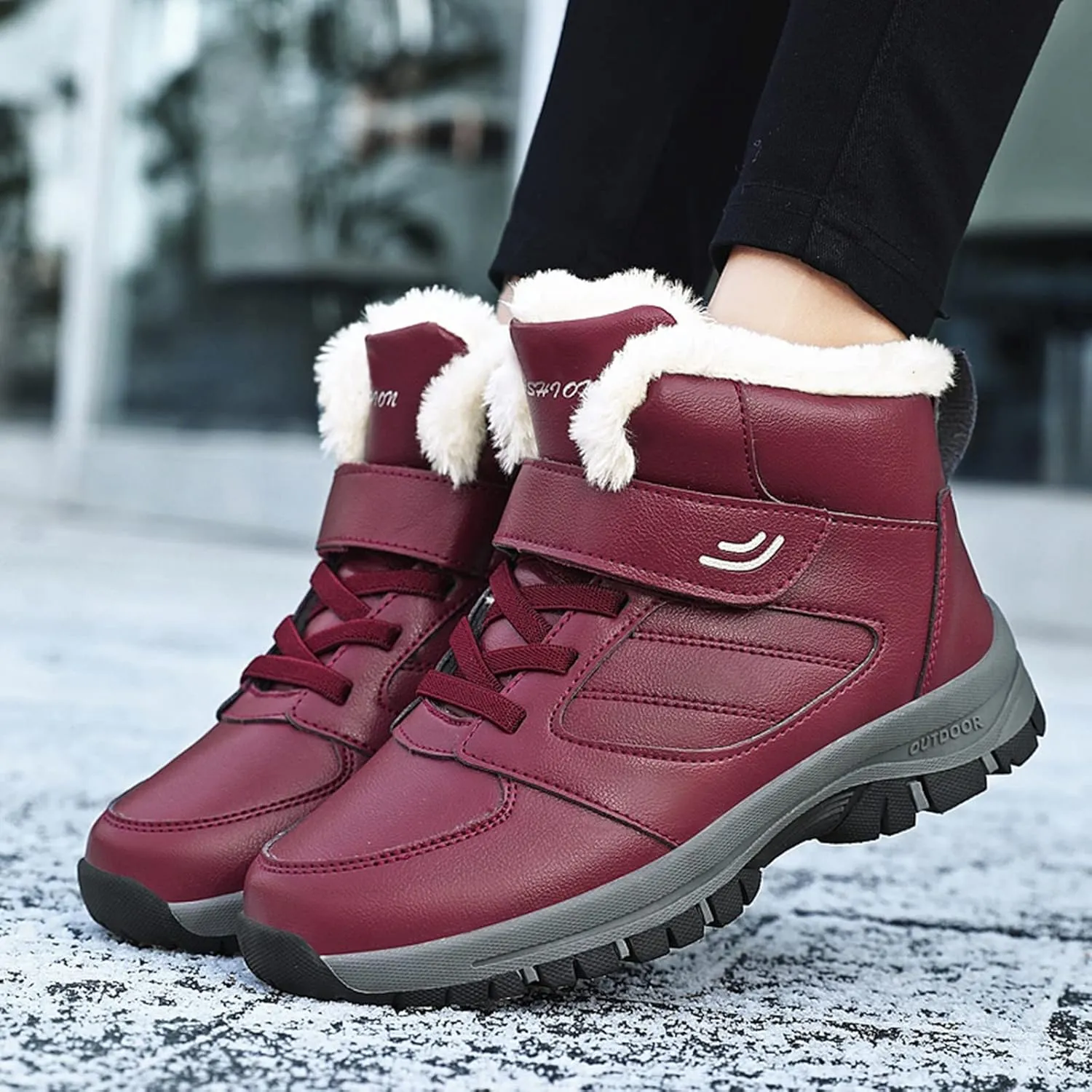 Snow Boot for Women Size 6 Womens Snow Boot 8.5 Wide Women's Snow Boots Ankle Womens Waterproof Insulated Boots Womens Low Hiking Boots Waterproof Lightweight