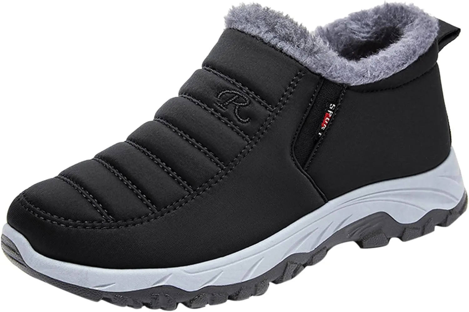 Snow Boots for Women Non Slip Women's Short Snow Boots Fur Boots for Women Winter Short Womens Lightweight Cold Weather Winter Boots, Waterproof Snow Shoes Snow Boots Wide Calf