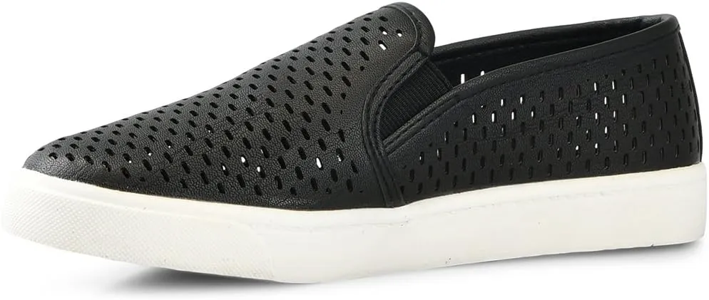 Soda Croft ~ Slip On Perforated Double Layer Foam Padded Cushion Sock Fashion Sneakers