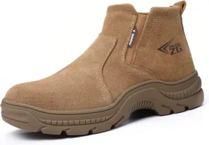 Steel Toe Shoes for Men Waterproof Lightweight Welding Shoes Safety Shoes Slip-on Puncture Proof Work Boots