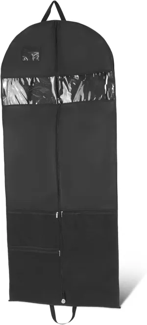 Suit Bag for Travel Dress Cover Bag Wedding Gown Storage Easy Zipper Access Multiple Pockets Space-saving Design