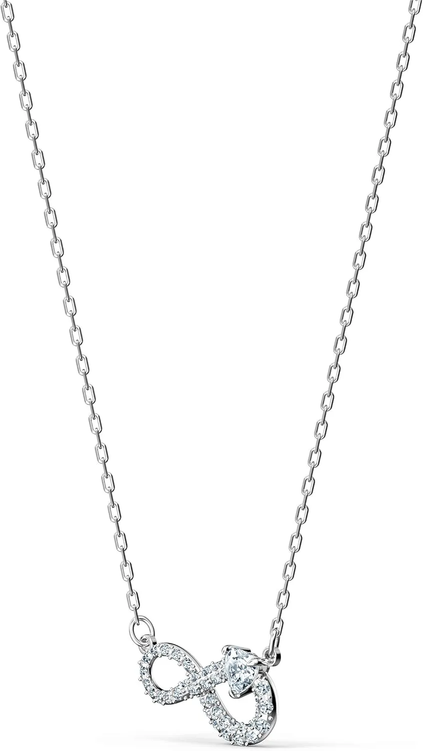 SWAROVSKI Infinity Twist Jewelry Collection, Bracelets & Necklaces, Rhodium & Rose Gold Tone Finish, Clear Crystals