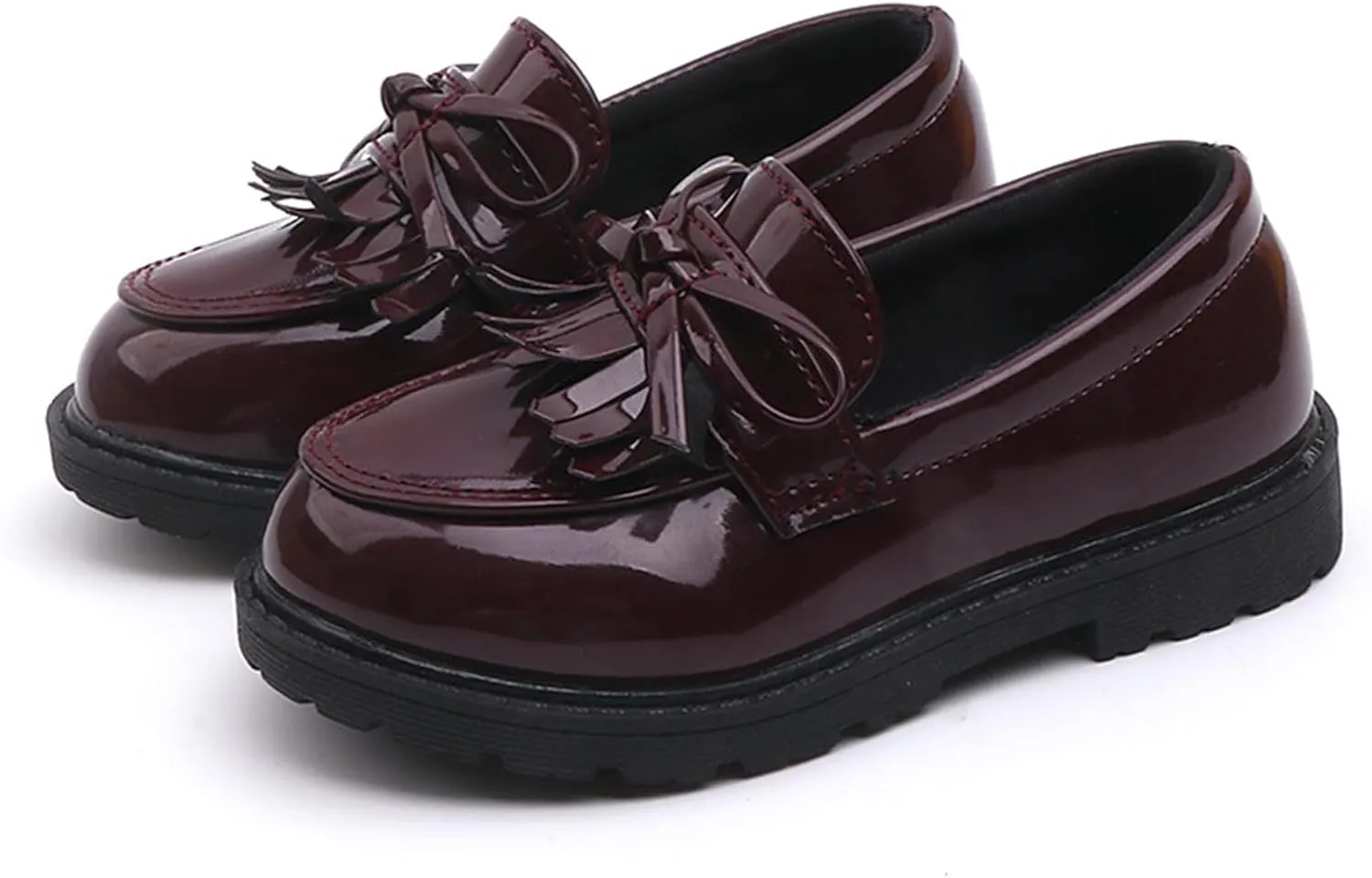Toddler Boys Girls Dress Shoes Comfort Lace-Up Oxford School Uniform Shoes Loafer Flats