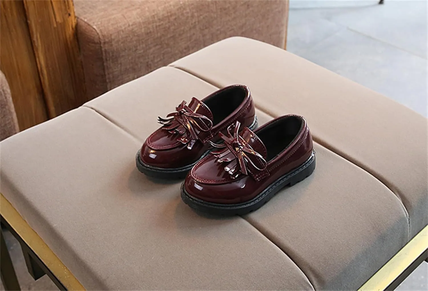 Toddler Boys Girls Dress Shoes Comfort Lace-Up Oxford School Uniform Shoes Loafer Flats