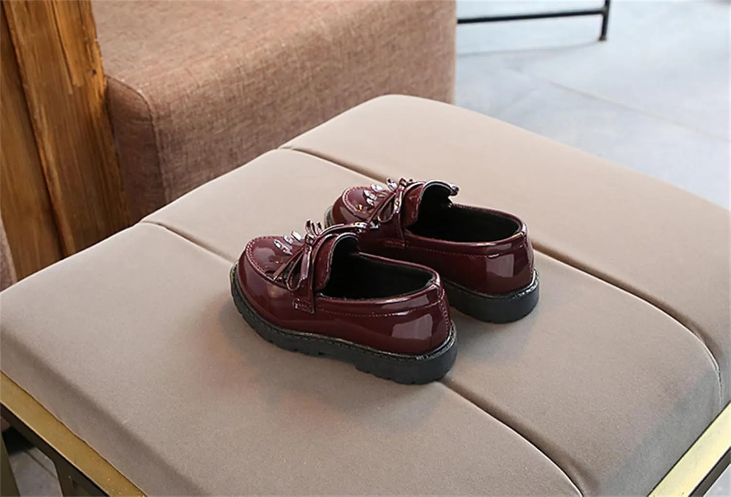 Toddler Boys Girls Dress Shoes Comfort Lace-Up Oxford School Uniform Shoes Loafer Flats