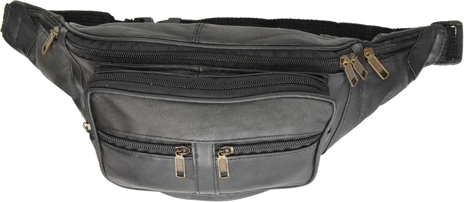 Top Grain Genuine leather Waist Bag/Fanny Pack/Waist Hip Purse by Marshal