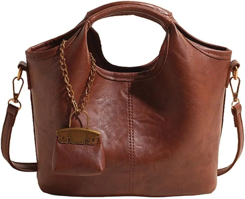 Tote Bag for Women Vegan Leather Crossbody Bag Shoulder Bags Satchel and Purse Bag Soft Handbag Dating Work Shopping