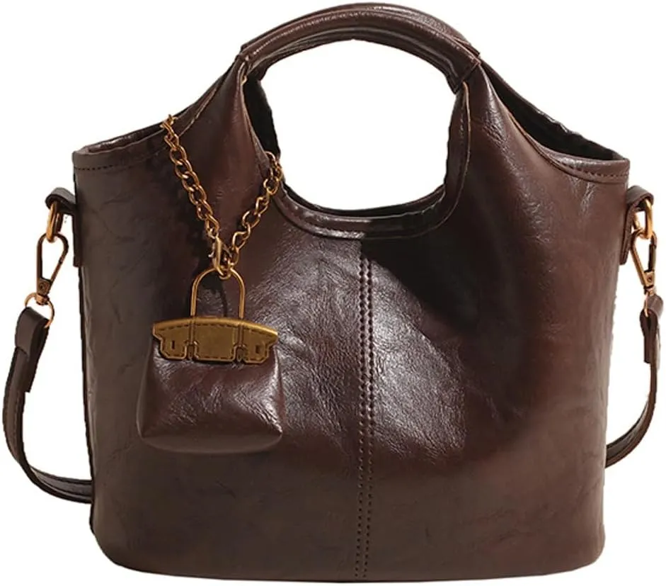 Tote Bag for Women Vegan Leather Crossbody Bag Shoulder Bags Satchel and Purse Bag Soft Handbag Dating Work Shopping