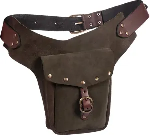 Tote Bag For Women Vintage Medieval Waist Pack Bag Leather Small Purse Leather Sporting Riding Hip Fanny Waist Cos Play F