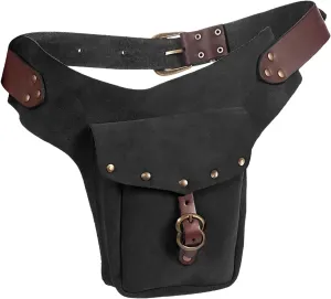 Tote Bag For Women Vintage Medieval Waist Pack Bag Leather Small Purse Leather Sporting Riding Hip Fanny Waist Cos Play V