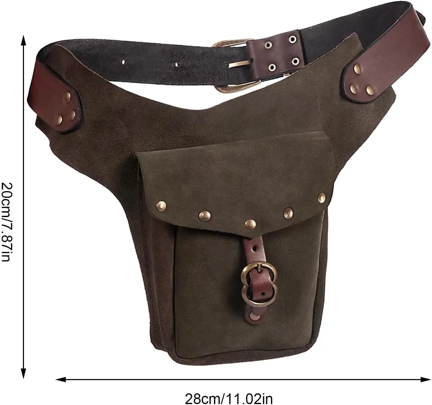 Tote Bag For Women Vintage Medieval Waist Pack Bag Leather Small Purse Leather Sporting Riding Hip Fanny Waist Cos Play X