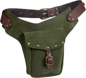 Tote Bag For Women Vintage Medieval Waist Pack Bag Leather Small Purse Leather Sporting Riding Hip Fanny Waist Cos Play X