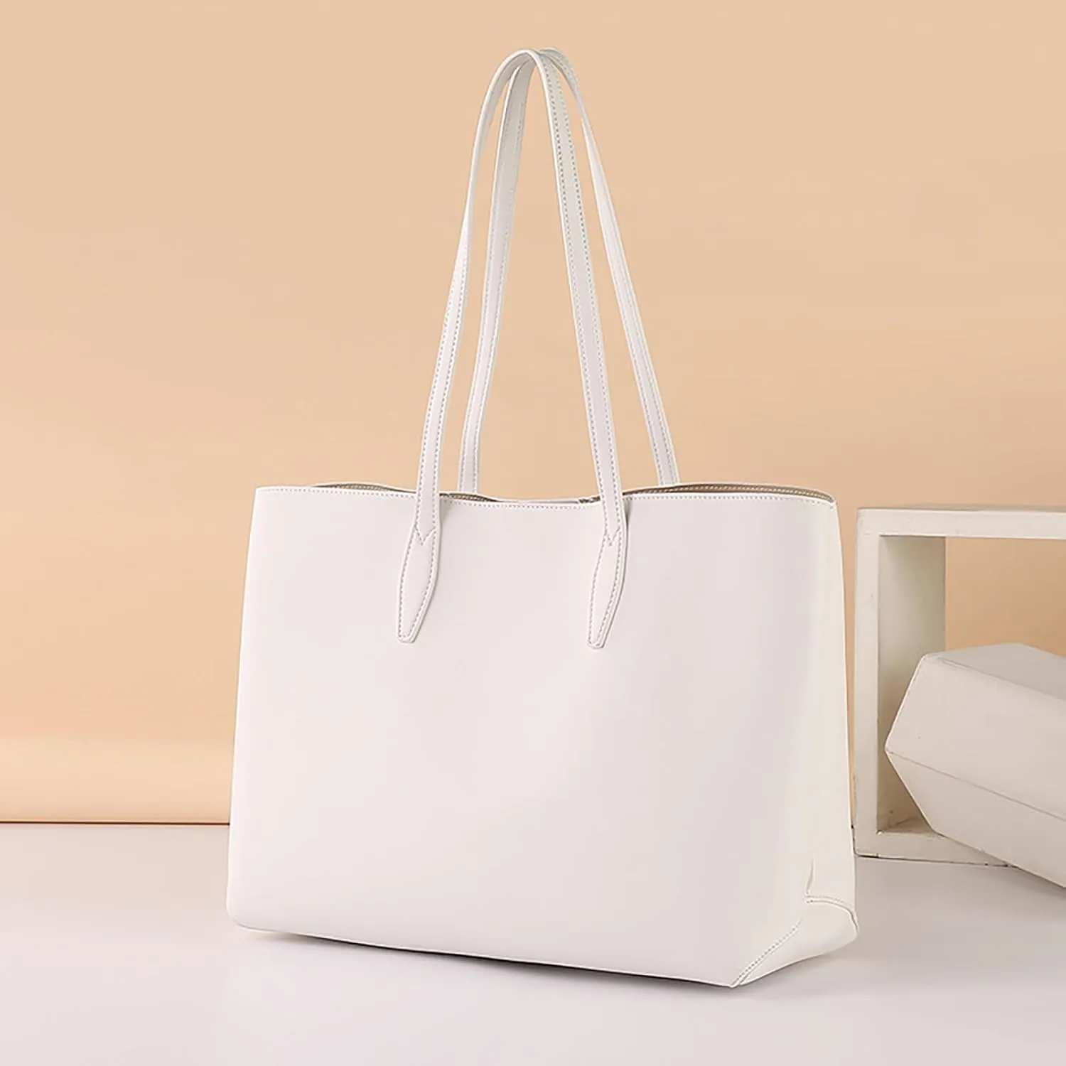 Tote Bags Purse for Women Stadium Crossbody Messenger Bags for Concerts Sporting Events Lightweight Puffer Bag(White)