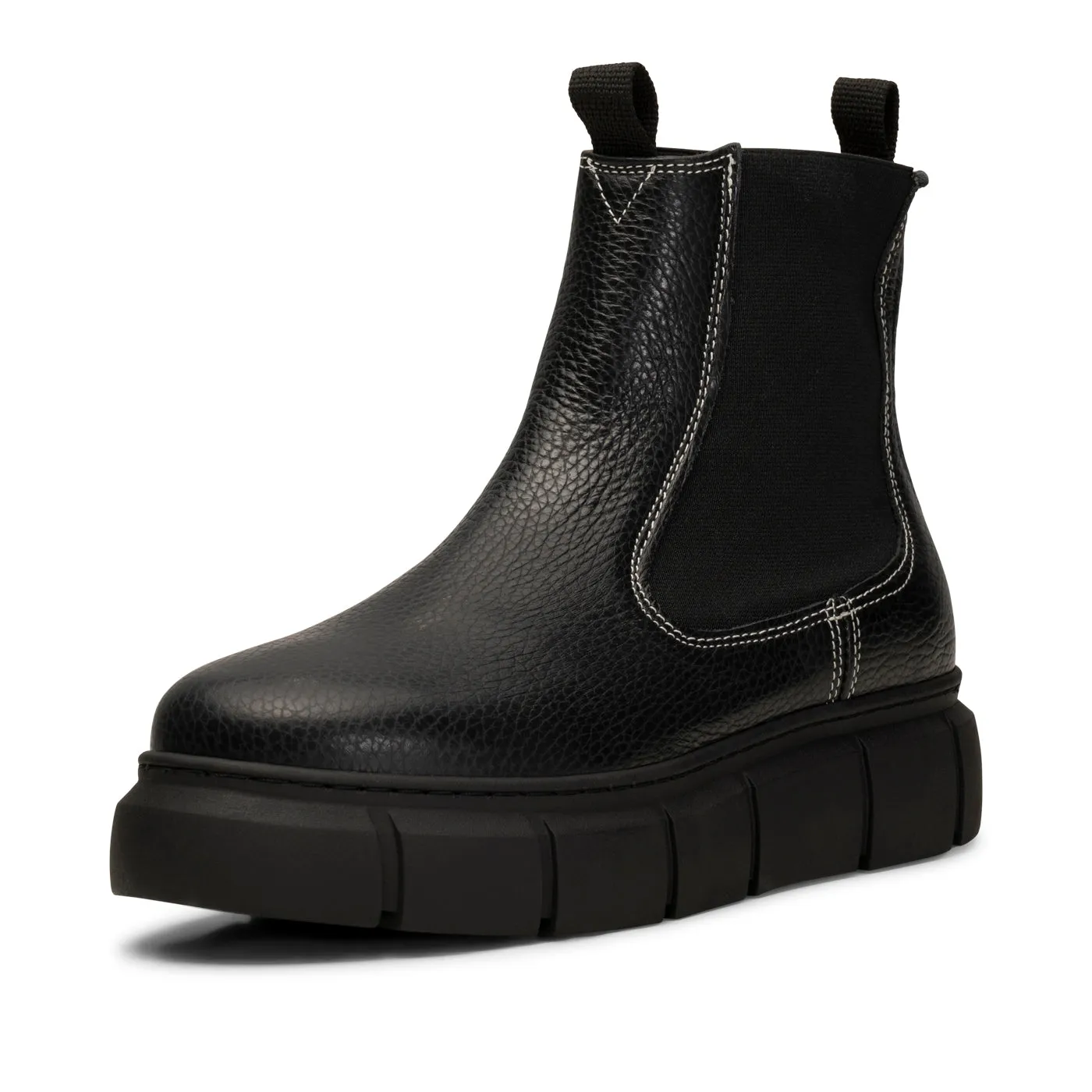 Tove chelsea boot leather - BLACK