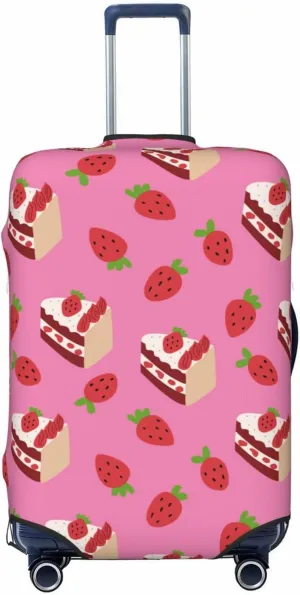 Travel Luggage Cover - Cute Strawberry No.1110 Washable Suitcase Covers Protector Fits 18-32 Inch Luggage