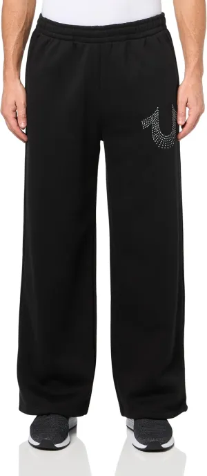 True Religion Men's Studded Baggy Sweatpant