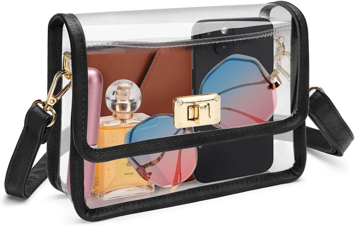 Vangue Clear Sling Bag Stadium Approved, Clear Crossbody Purse for Women with Adjustabel Strap for Sports Concert