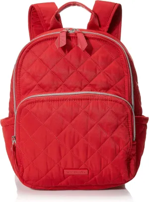 Vera Bradley Women's Performance Twill Small Backpack, Cardinal Red, One Size