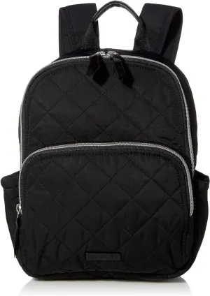 Vera Bradley Women's Performance Twill Small Backpack, Classic Black, One Size