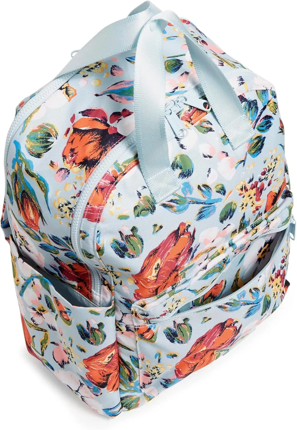 Vera Bradley Women's Recycled Lighten Up Reactive Campus Totepack Backpack, Sea Air Floral, One Size