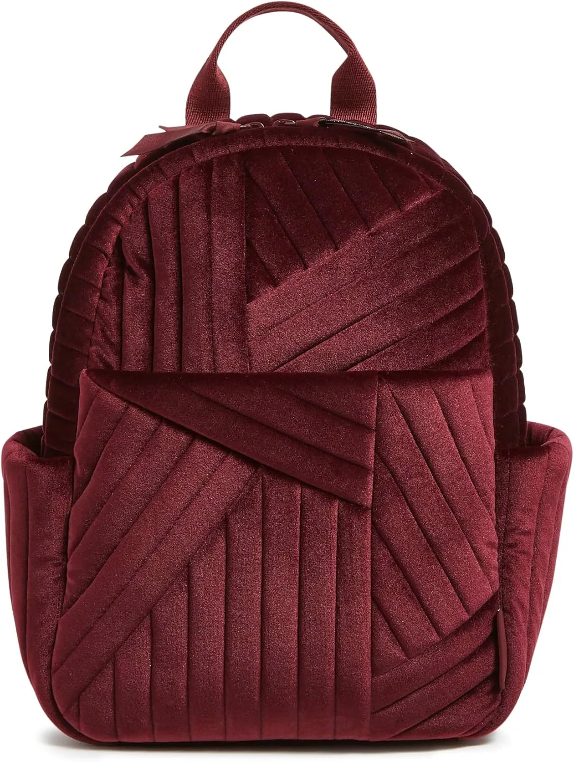 Vera Bradley Women's Velvet Small Backpack Bookbag, Raisin, One Size